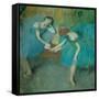 Two dancers resting, or two dancers in blue Pastel, 1898-Edgar Degas-Framed Stretched Canvas