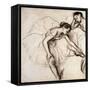 Two Dancers Resting-Edgar Degas-Framed Stretched Canvas