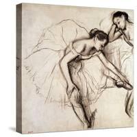 Two Dancers Resting-Edgar Degas-Stretched Canvas