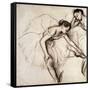 Two Dancers Resting-Edgar Degas-Framed Stretched Canvas