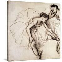 Two Dancers Resting-Edgar Degas-Stretched Canvas