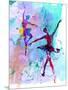 Two Dancing Ballerinas Watercolor 2-Irina March-Mounted Art Print