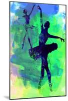 Two Dancing Ballerinas Watercolor 3-Irina March-Mounted Poster