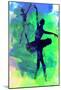 Two Dancing Ballerinas Watercolor 3-Irina March-Mounted Poster