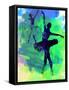 Two Dancing Ballerinas Watercolor 3-Irina March-Framed Stretched Canvas