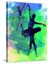 Two Dancing Ballerinas Watercolor 3-Irina March-Stretched Canvas