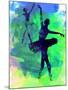 Two Dancing Ballerinas Watercolor 3-Irina March-Mounted Art Print