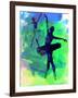 Two Dancing Ballerinas Watercolor 3-Irina March-Framed Art Print