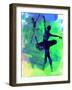 Two Dancing Ballerinas Watercolor 3-Irina March-Framed Art Print