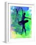 Two Dancing Ballerinas Watercolor 3-Irina March-Framed Art Print