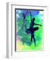 Two Dancing Ballerinas Watercolor 3-Irina March-Framed Art Print