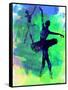 Two Dancing Ballerinas Watercolor 3-Irina March-Framed Stretched Canvas