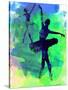 Two Dancing Ballerinas Watercolor 3-Irina March-Stretched Canvas