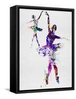 Two Dancing Ballerinas Watercolor 4-Irina March-Framed Stretched Canvas