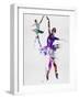 Two Dancing Ballerinas Watercolor 4-Irina March-Framed Art Print