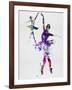 Two Dancing Ballerinas Watercolor 4-Irina March-Framed Art Print