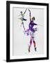 Two Dancing Ballerinas Watercolor 4-Irina March-Framed Art Print