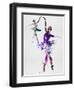 Two Dancing Ballerinas Watercolor 4-Irina March-Framed Art Print