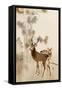 Two Deer, Pine and Moon-Koson Ohara-Framed Stretched Canvas
