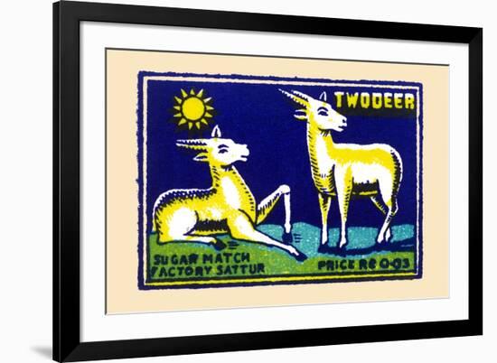 Two Deer-null-Framed Art Print