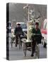 Two Delivery Riders Carry a Dentists Drill and Chair Along a Beijing Street January 4-null-Stretched Canvas
