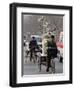 Two Delivery Riders Carry a Dentists Drill and Chair Along a Beijing Street January 4-null-Framed Photographic Print