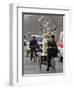 Two Delivery Riders Carry a Dentists Drill and Chair Along a Beijing Street January 4-null-Framed Photographic Print