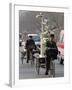 Two Delivery Riders Carry a Dentists Drill and Chair Along a Beijing Street January 4-null-Framed Photographic Print