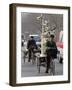 Two Delivery Riders Carry a Dentists Drill and Chair Along a Beijing Street January 4-null-Framed Photographic Print