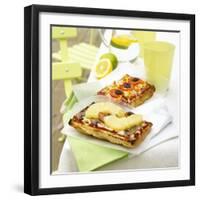 Two Different Focaccia Pizzas-Dave King-Framed Photographic Print