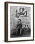 Two Dirty Boys Stand in Front of Ira Graffiti in Northern Ireland-null-Framed Photographic Print