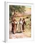 Two disciples walk with Jesus - Bible-William Brassey Hole-Framed Giclee Print