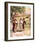 Two disciples walk with Jesus - Bible-William Brassey Hole-Framed Giclee Print