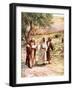 Two disciples walk with Jesus - Bible-William Brassey Hole-Framed Giclee Print