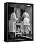 Two Doctors Treating a Patient During a Heart Essay-null-Framed Stretched Canvas