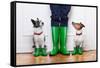 Two Dogs and Owner-Javier Brosch-Framed Stretched Canvas