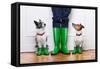 Two Dogs and Owner-Javier Brosch-Framed Stretched Canvas