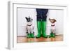 Two Dogs and Owner-Javier Brosch-Framed Photographic Print