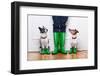 Two Dogs and Owner-Javier Brosch-Framed Photographic Print