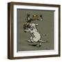 Two Dogs Fighting Outside Tabitha's House-Cecil Aldin-Framed Art Print