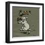 Two Dogs Fighting Outside Tabitha's House-Cecil Aldin-Framed Art Print