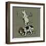 Two Dogs Not Invited to Tabitha's for Tea-Cecil Aldin-Framed Art Print