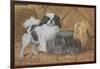 Two Dogs on a Sofa-null-Framed Art Print