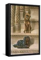 Two Dogs on a Staircase-null-Framed Stretched Canvas