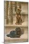 Two Dogs on a Staircase-null-Mounted Art Print