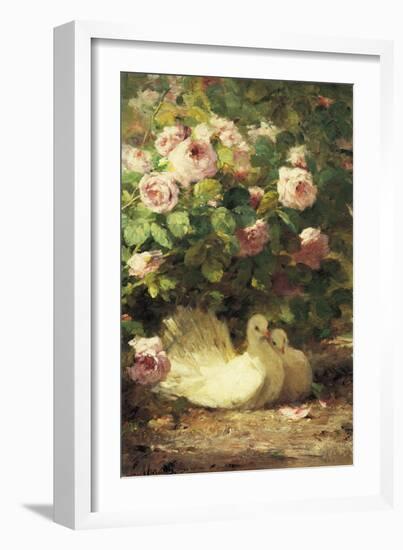 Two Doves-Alphonse Muraton-Framed Giclee Print