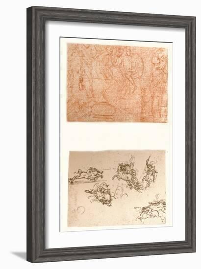 Two drawings, c1472-c1519 (1883)-Leonardo Da Vinci-Framed Giclee Print