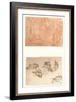 Two drawings, c1472-c1519 (1883)-Leonardo Da Vinci-Framed Giclee Print