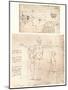 Two drawings illustrating the theory of the proportions of the human figure, c1472-c1519 (1883)-Leonardo Da Vinci-Mounted Giclee Print