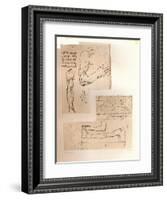 Two drawings illustrating the theory of the proportions of the human figure, c1472-c1519 (1883)-Leonardo Da Vinci-Framed Giclee Print